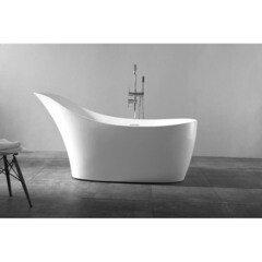 Ванна акриловая Abber 169х75 см отдельностоящая с ножками (AB9245) - фото 3