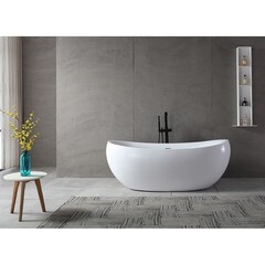 Ванна акриловая Abber 170х80 см отдельностоящая с ножками (AB9236) - фото 6