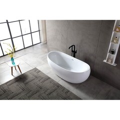 Ванна акриловая Abber 170х80 см отдельностоящая с ножками (AB9236) - фото 5