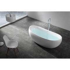 Ванна акриловая Abber 170х80 см отдельностоящая с ножками (AB9236) - фото 3