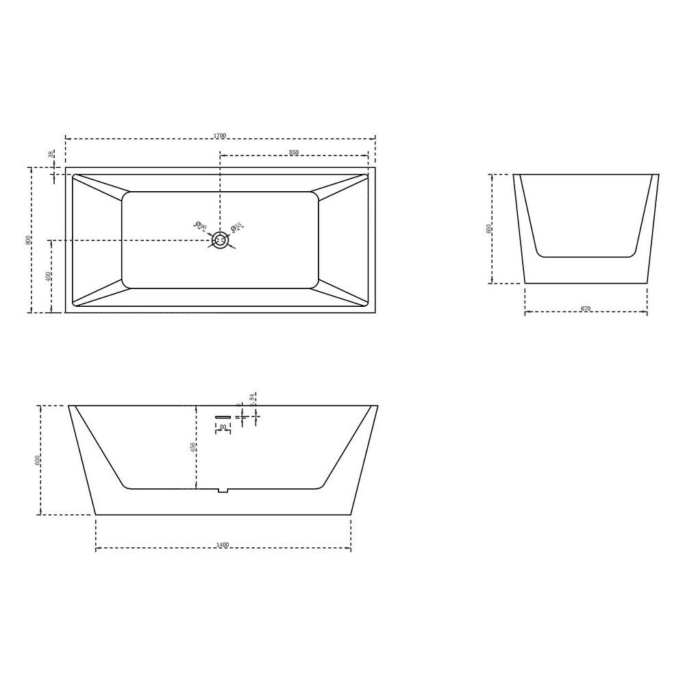 

Ванна акриловая Abber 160х80 см с ножками (AB9224-1.6)
