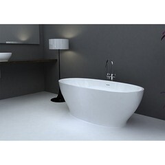 Ванна акриловая Abber 165х80 см отдельностоящая с ножками (AB9207) - фото 3