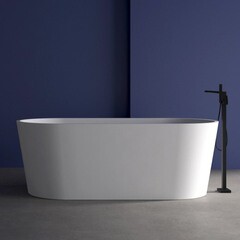 Ванна акриловая Abber 170х80 см отдельностоящая с ножками (AB9209MW) - фото 4