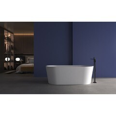 Ванна акриловая Abber 170х80 см отдельностоящая с ножками (AB9209MW) - фото 3