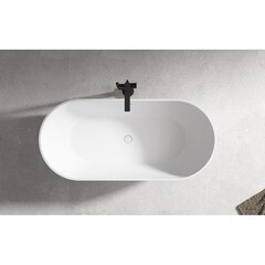 Ванна акриловая Abber 172х79 см отдельностоящая с ножками (AB9241MW) - фото 5