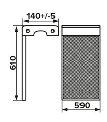 Экран декоративный металлический Evecs ДМЭР 610х590 мм белый 6-ти секционный - фото 3