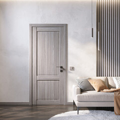 Дверь межкомнатная Классик 02 600х2000 мм финишпленка дуб дымчатый глухая - фото 2