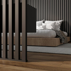 Декоративная рейка МДФ 40х16х2700 мм black edition Stella - фото 2