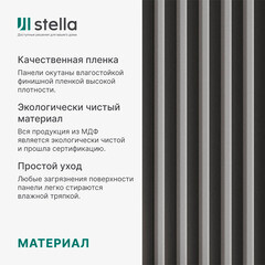 Декоративная рейка МДФ 30х20х2700 мм black edition Stella - фото 7