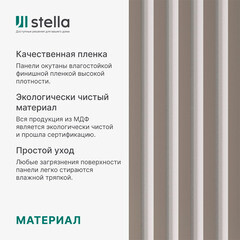 Декоративная рейка МДФ 60х16х2700 мм sangrau Stella - фото 7