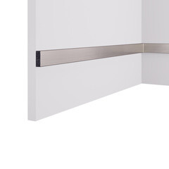 Изображение товара Декоративная рейка из экополимера 30х10х3000 мм Cosca Decor RX010-452 хром матовый