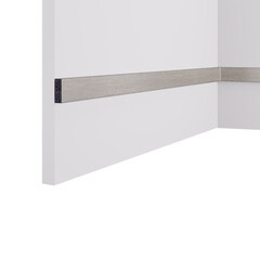 Изображение товара Декоративная рейка из экополимера 30х10х3000 мм Cosca Decor RX010-455 платина матовая