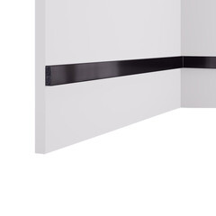 Декоративная рейка из экополимера 30х10х3000 мм Cosca Decor RX010-457 зеркало черное - фото 1