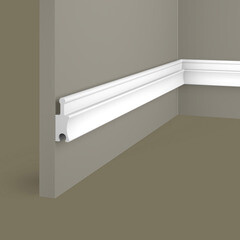 Изображение товара Декоративная рейка из экополимера 50х18х2800 мм Cosca Decor RX008 белая