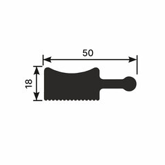 Рейка торцевая из экополимера левая 50х18х2800 мм Cosca Decor ZL008 белая - фото 2