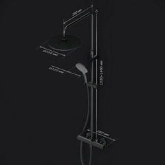 Душевая система AM.PM Like с верхним душем с лейкой с изливом хром (F0780564) - фото 2