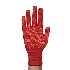 Перчатки полиэстеровые 2 нити с ПВХ покрытием тактильные ЛЭВ 9 (M) - фото 17