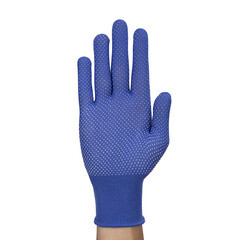 Перчатки полиэстеровые 2 нити с ПВХ покрытием тактильные ЛЭВ 9 (M) - фото 11