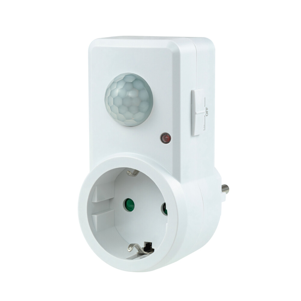 фото Датчик движения розетка duwi ddss-01 ip44 230 в 180 градусов до 6 м белый (25827 8)