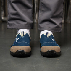 Полуботинки рабочие текстильные с защитным подноском размер 45 синий/серый Delta Plus MIAMI S1P (MIAMISPGB45) - фото 11