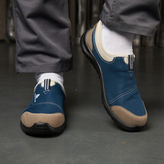 Полуботинки рабочие текстильные с защитным подноском размер 45 синий/серый Delta Plus MIAMI S1P (MIAMISPGB45) - фото 10