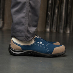 Полуботинки рабочие текстильные с защитным подноском размер 45 синий/серый Delta Plus MIAMI S1P (MIAMISPGB45) - фото 5