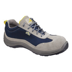 Изображение товара Полуботинки рабочие замша/полиэстер с защитным подноском размер 43 синий/серый Delta Plus ASTI S1P (ASTISPGB43)