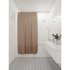 Штора для ванны Delphinium Peva 2000х1800 мм PEVA бежевая (104033) - фото 2