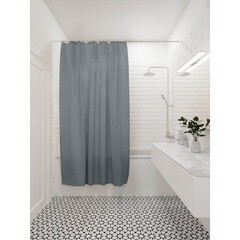 Штора для ванны Delphinium Peva 2000х1800 мм PEVA серая (104032) - фото 4