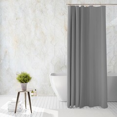 Штора для ванны Delphinium Peva 2000х1800 мм PEVA серая (104032) - фото 2