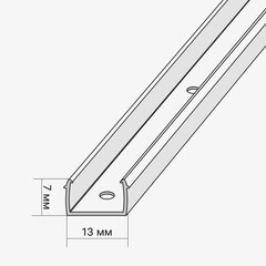 Планка монтажная ПВХ 13х7х2400 мм Stella - фото 2