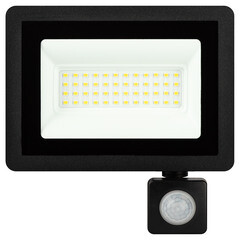 Прожектор светодиодный Эра LPR-042 6500K 50 Вт IP44 с датчиком движения черный - фото 3
