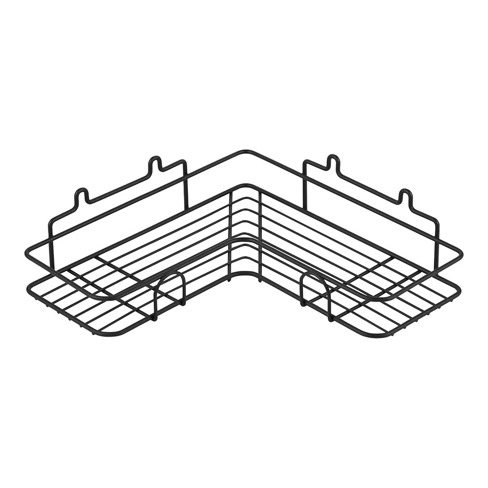 

Полка для ванной Металаксон Drop угловая 270х270х55 мм металл черная (4827-1ЧМ), Черный