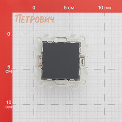 Выключатель Simon 24 Harmonie одноклавишный встраиваемый графит (2420101-038) - фото 2