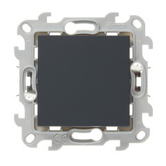 Изображение товара Переключатель Simon 24 Harmonie одноклавишный встраиваемый графит (2420201-038)