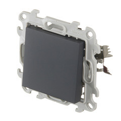 Переключатель Simon 24 Harmonie одноклавишный встраиваемый графит (2420251-038) - фото 4