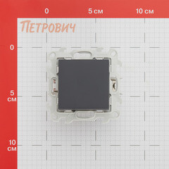 Переключатель Simon 24 Harmonie одноклавишный встраиваемый графит (2420251-038) - фото 2
