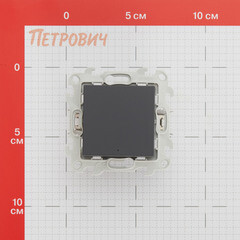 Переключатель Simon 24 Harmonie одноклавишный встраиваемый графит с подсветкой (2420204-038) - фото 2