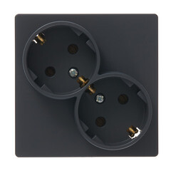 Розетка Simon 24 Harmonie встраиваемая графит (2450459-038) - фото 1