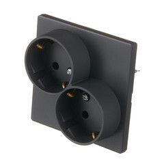 Розетка Simon 24 Harmonie встраиваемая графит (2450459-038) - фото 4