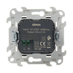 Розетка USB Simon 24 Harmonie встраиваемая графит 2хUSB-А (2411096-038) - фото 3
