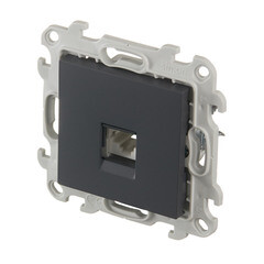 Розетка телефонная Simon 24 Harmonie встраиваемая графит RJ11 (2410480-038) - фото 4