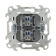Розетка компьютерная Simon 24 Harmonie встраиваемая графит 2хRJ45 (2450593-038) - фото 3