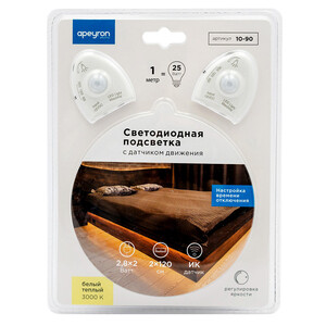 Лента светодиодная SMD 2835 Apeyron (10-90) 3000К 2,4 Вт 12 В IP20 2,4 ...