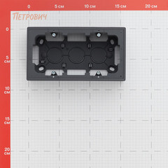Коробка монтажная Simon 24 Harmonie двухместная накладная графит (2400752-038) - фото 2