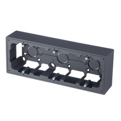 Коробка монтажная Simon 24 Harmonie трехместная накладная графит (2400753-038) - фото 4