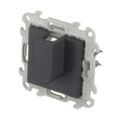 Вывод кабеля Simon 24 Harmonie встраиваемый графит (2410801-038) - фото 5