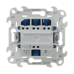 Выключатель Simon 24 Harmonie трехклавишный встраиваемый графит (2450391-038) - фото 3