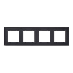 Рамка Simon 24 Harmonie четырехместная графит (2400640-038) - фото 3