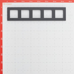 Рамка Simon 24 Harmonie пятиместная графит (2400650-038) - фото 2